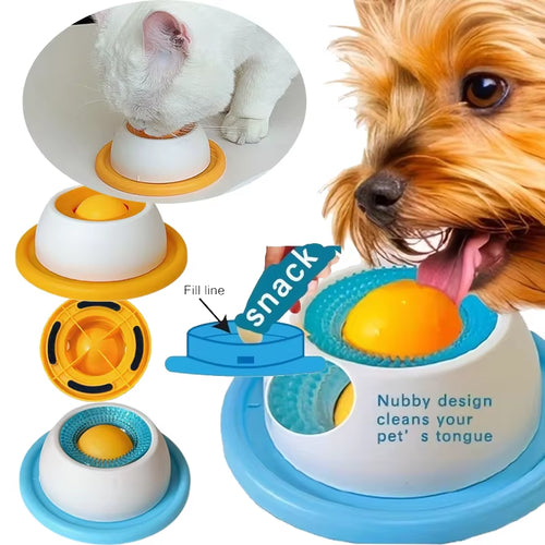 Dog & Cat Licking Mat with Suction Cups – Slow Feeder Silicone Toy for Anxiety Relief & Anti-Spill Treats